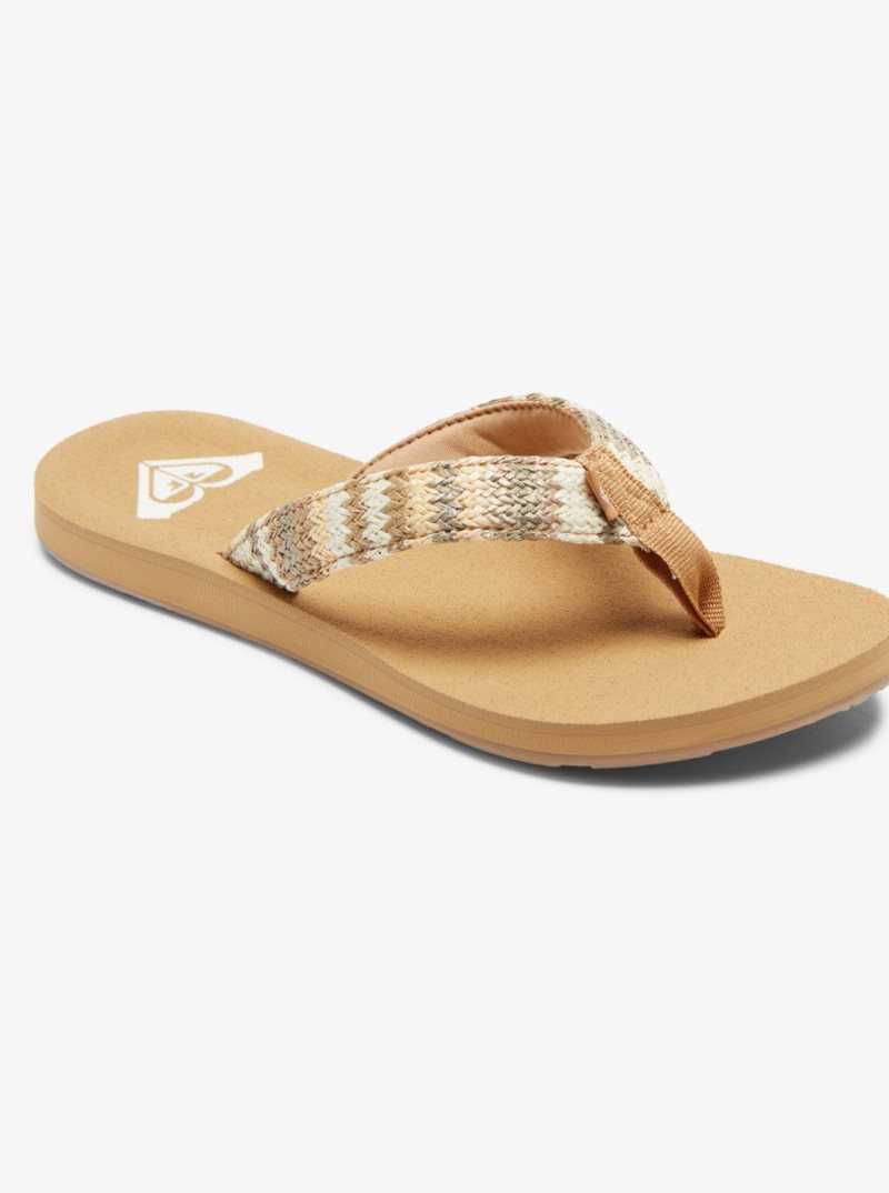 Tong Roxy Porto Raffia Femme Multicolore | 063854OHM
