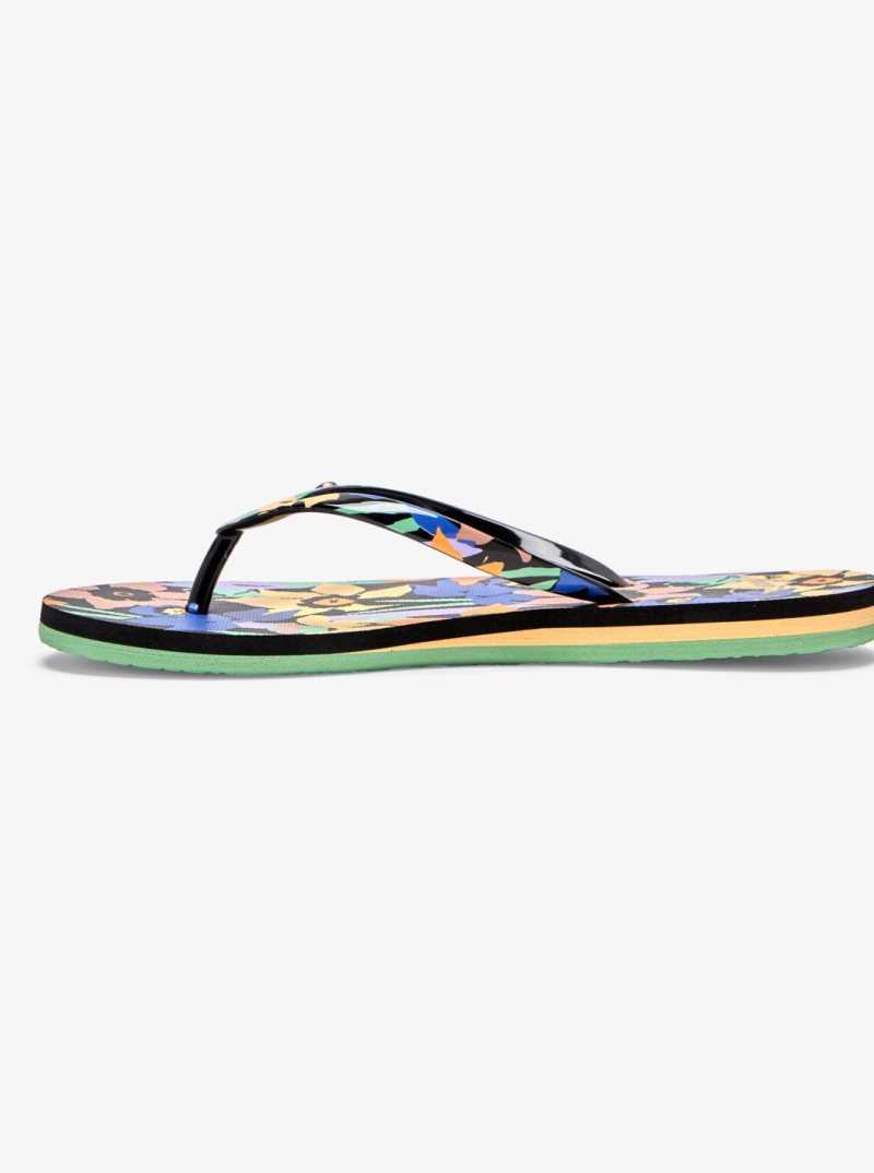 Tong Roxy Portofino Femme Noir Multicolore | 934176JEF