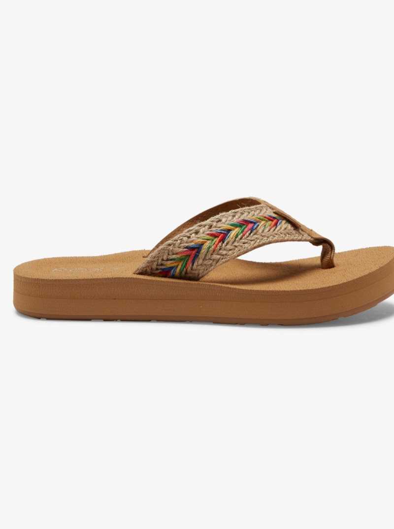 Tong Roxy Rosarito Femme Marron | 213076AKW