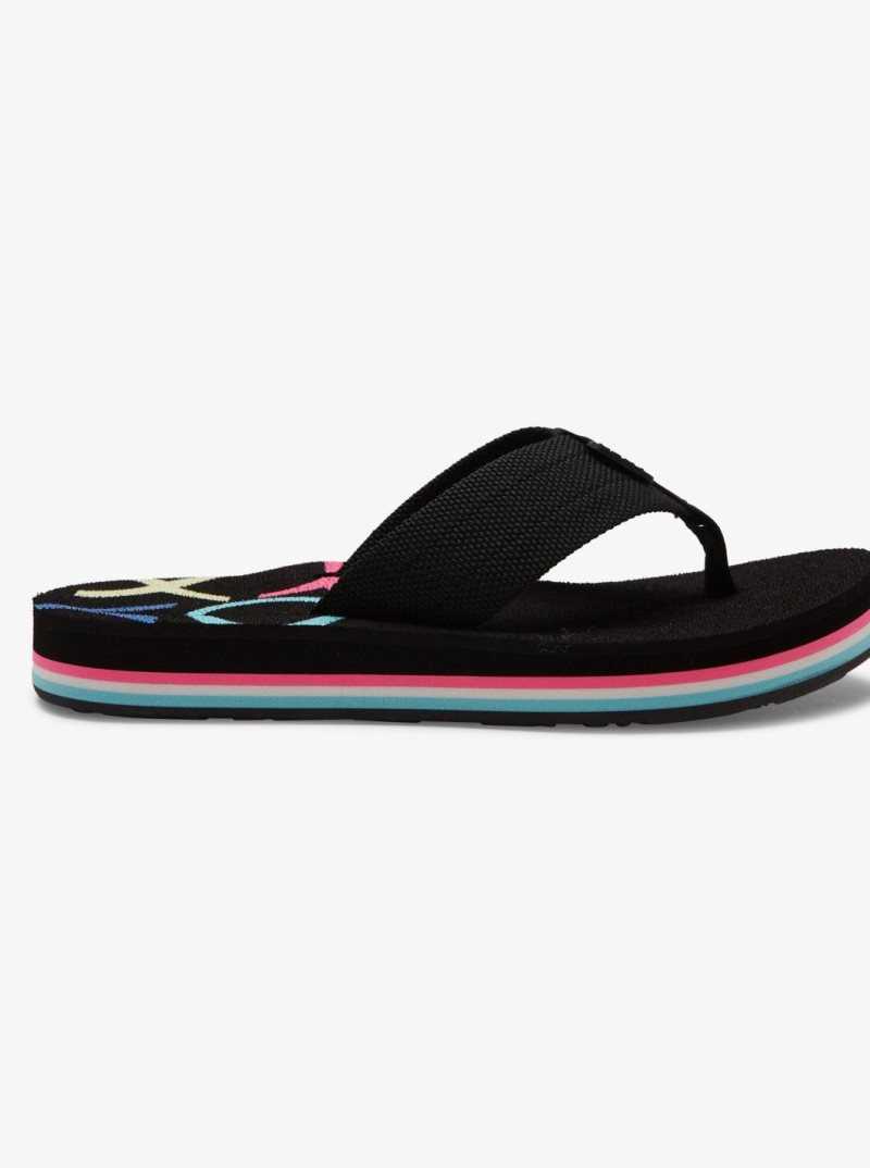 Tong Roxy Send It Sandals Femme Noir | 406287YGT