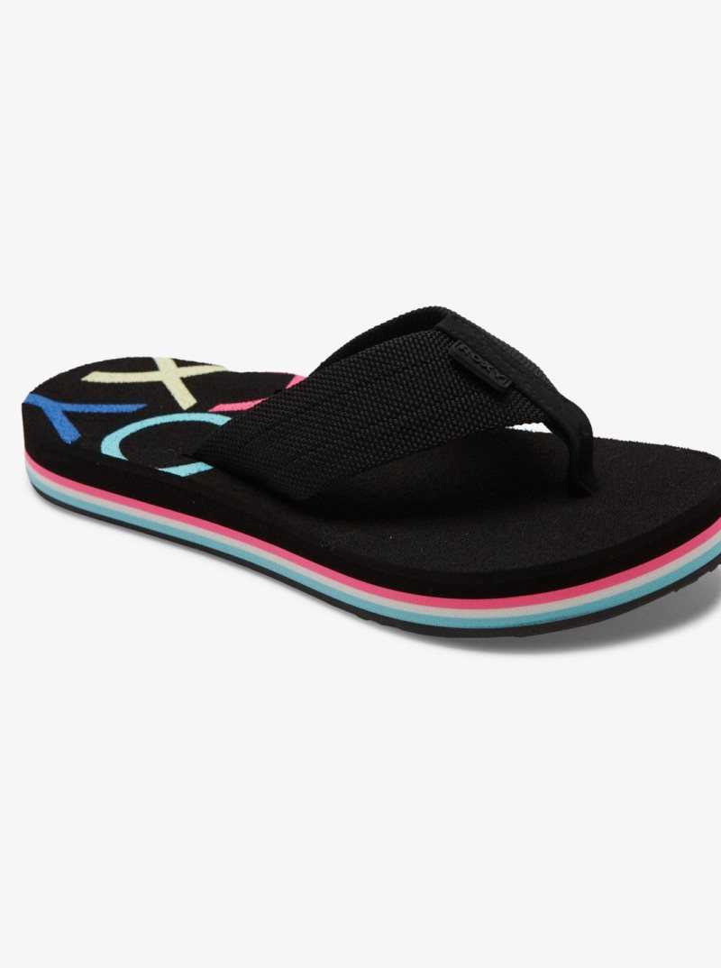 Tong Roxy Send It Sandals Femme Noir | 406287YGT