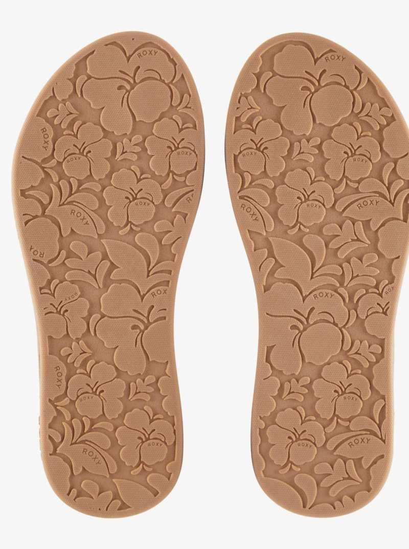 Tong Roxy Solana Sandals Femme Blanche | 283610TZB