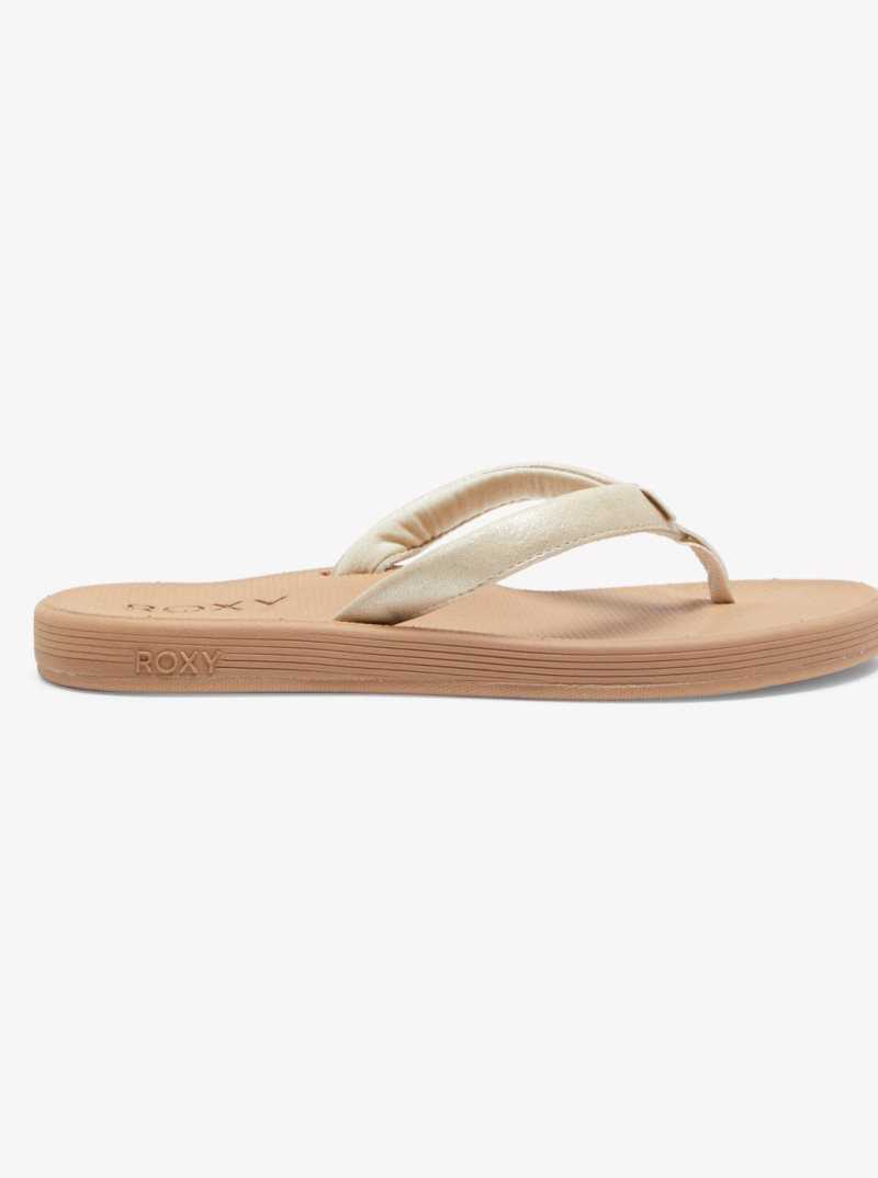 Tong Roxy Solana Sandals Femme Doré | 396584TKI