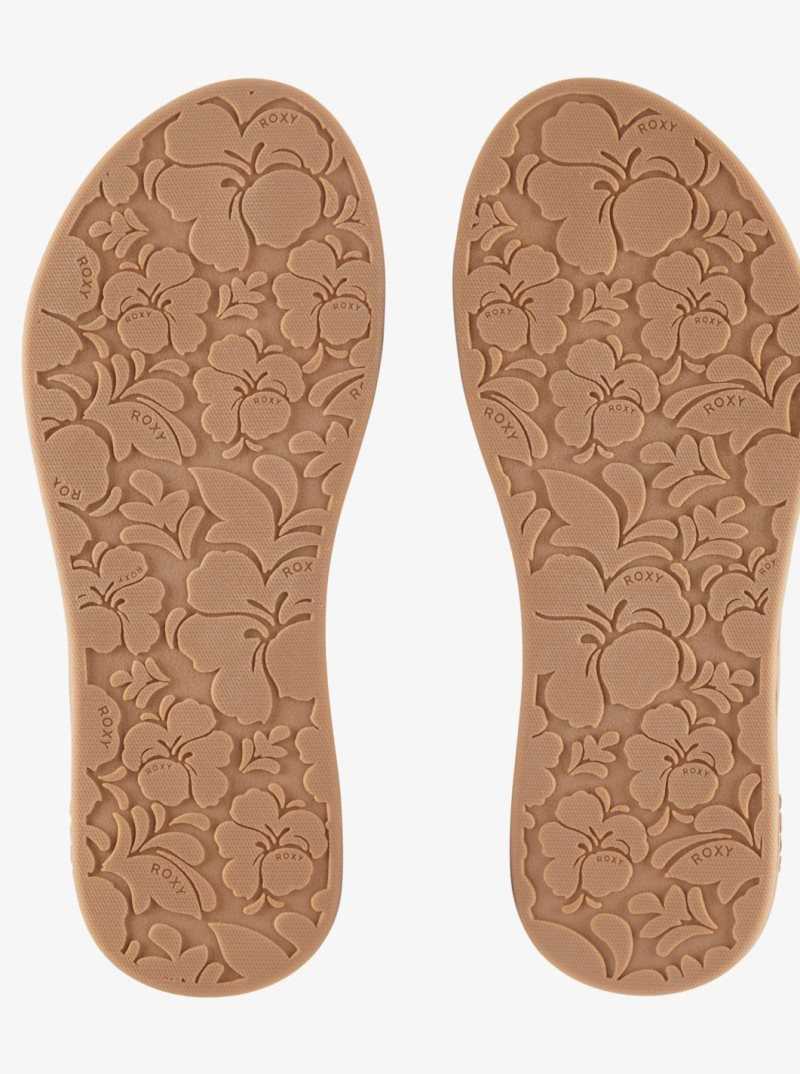 Tong Roxy Solana Sandals Femme Noir | 723695OSR