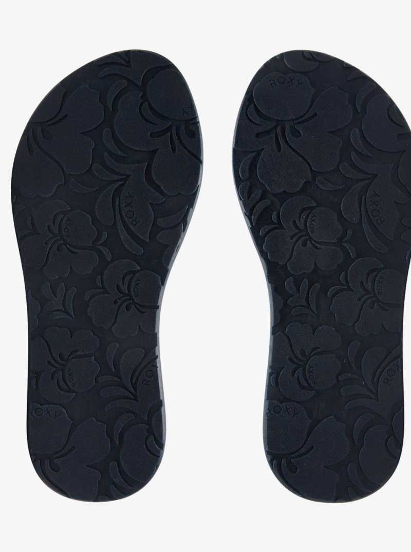 Tong Roxy Surf Check Sandals Femme Bleu Marine | 132056MUS