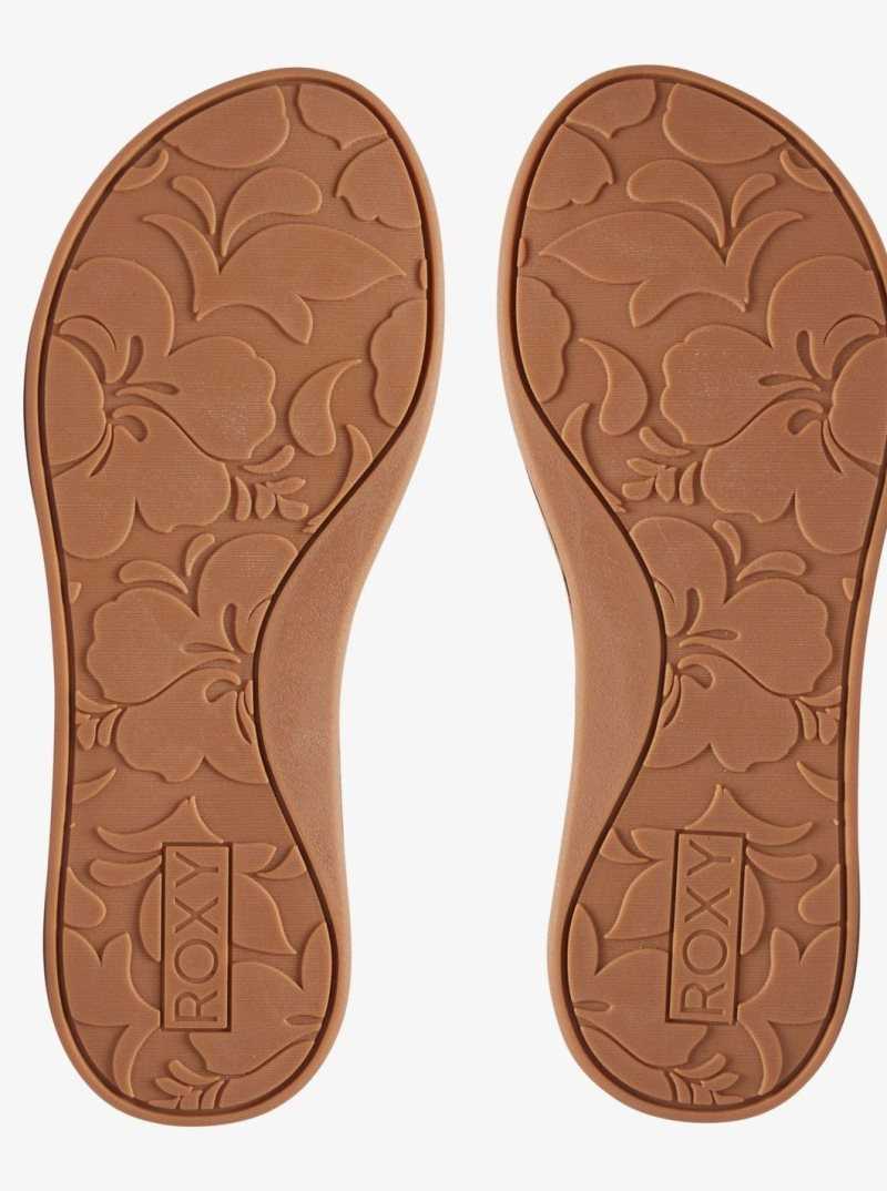 Tong Roxy Vickie Femme Marron | 320859UFS