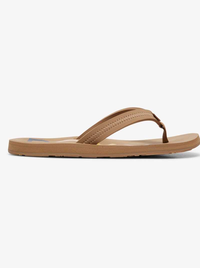 Tong Roxy Vista Femme Marron | 170986MAV
