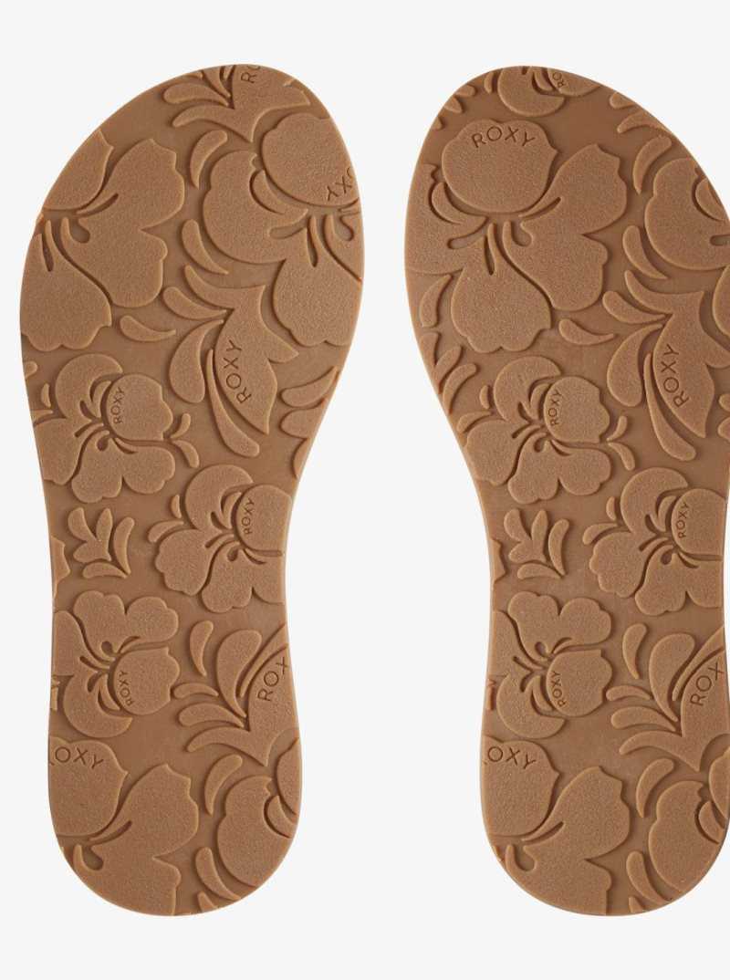 Tong Roxy Vista Femme Marron | 170986MAV