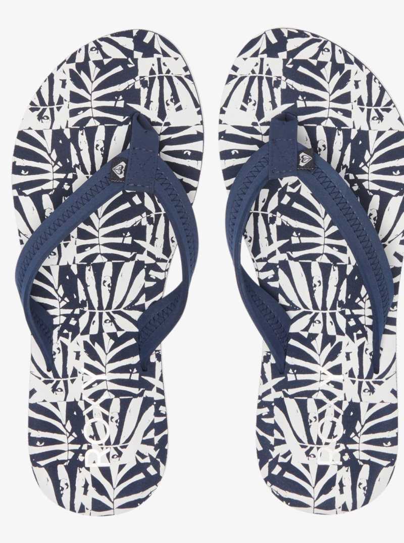 Tong Roxy Vista Loreto Femme Bleu Blanche | 754908RVQ