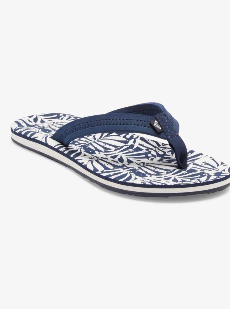 Tong Roxy Vista Loreto Femme Bleu Blanche | 754908RVQ