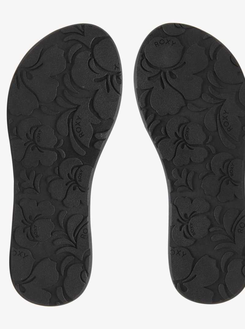 Tong Roxy Vista Loreto Femme Noir Blanche | 978615RPV