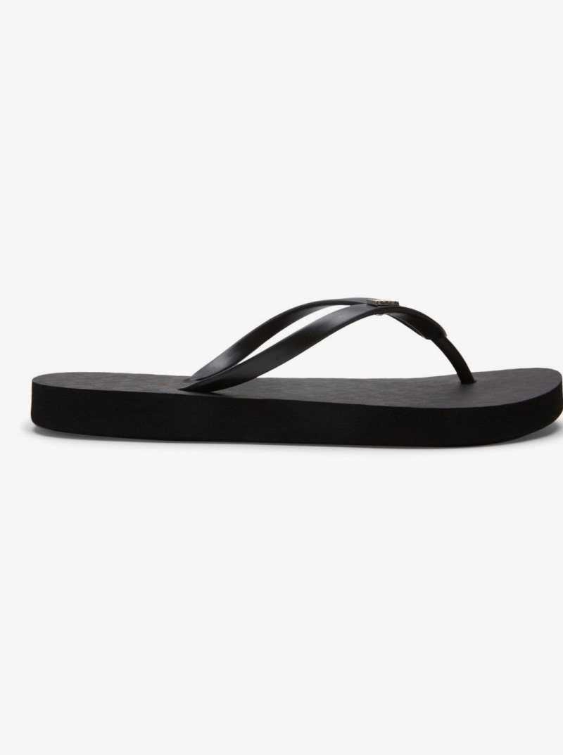Tong Roxy Viva Hi Sandals Femme Noir | 814907BRG