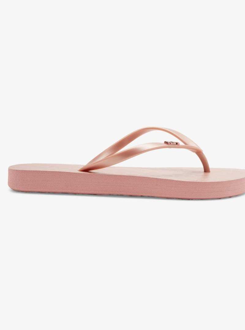 Tong Roxy Viva Hi Sandals Femme Rose Doré | 025947ZIO