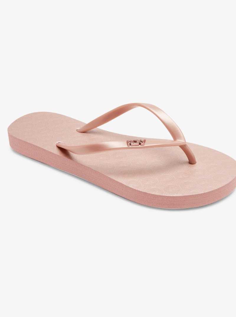 Tong Roxy Viva Hi Sandals Femme Rose Doré | 025947ZIO