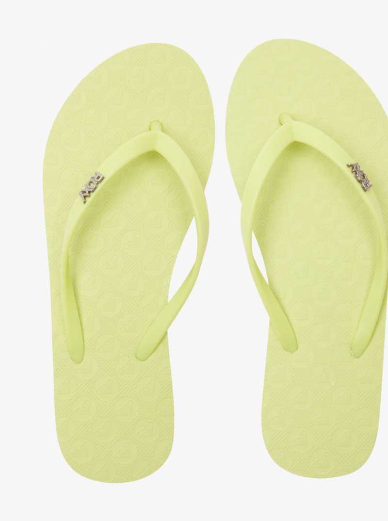 Tong Roxy Viva Hi Sandals Femme Vert Clair | 759104HYU