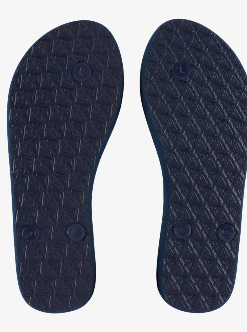 Tong Roxy Viva Stamp Femme Bleu Foncé | 962571CPU