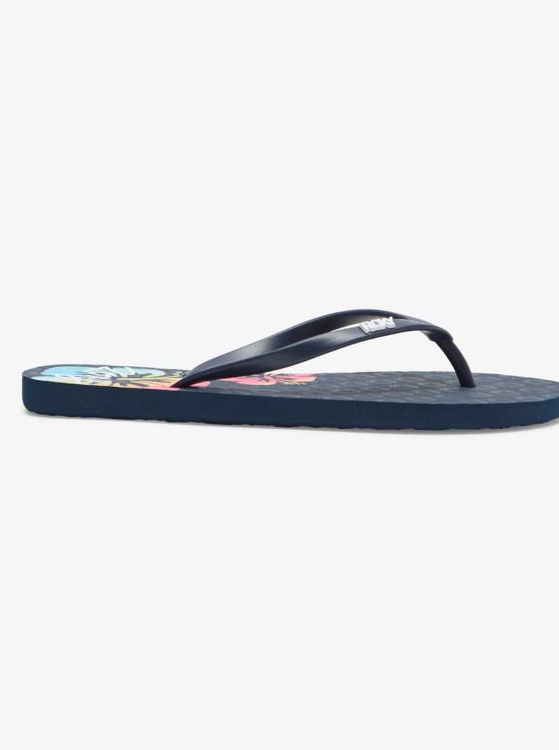 Tong Roxy Viva Stamp Femme Bleu Marine | 318502LPH