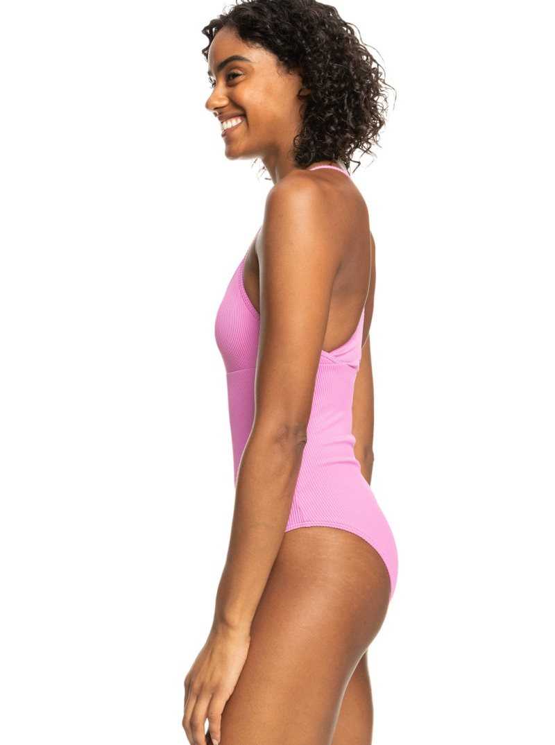 Une pièce Roxy Active Rib Swimsuit Femme | 375149ZTE