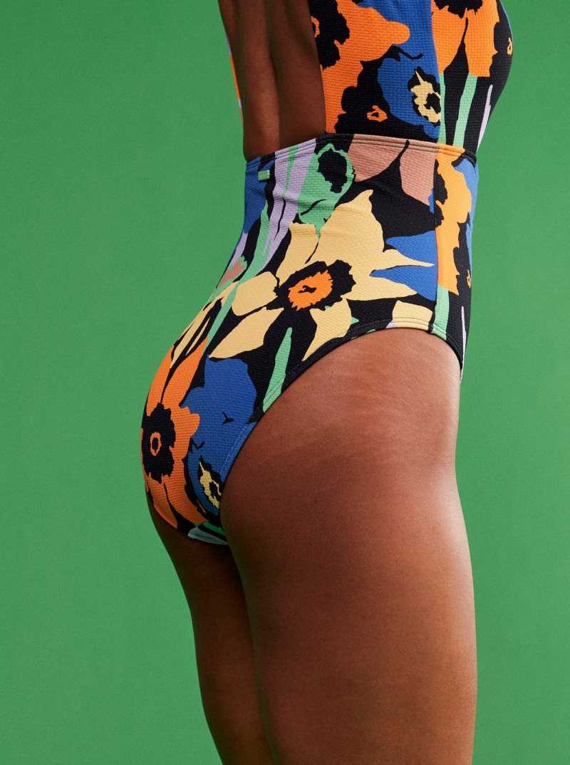 Une pièce Roxy Color Jam Swimsuit Femme Grise Foncé Fleur | 467815LWX