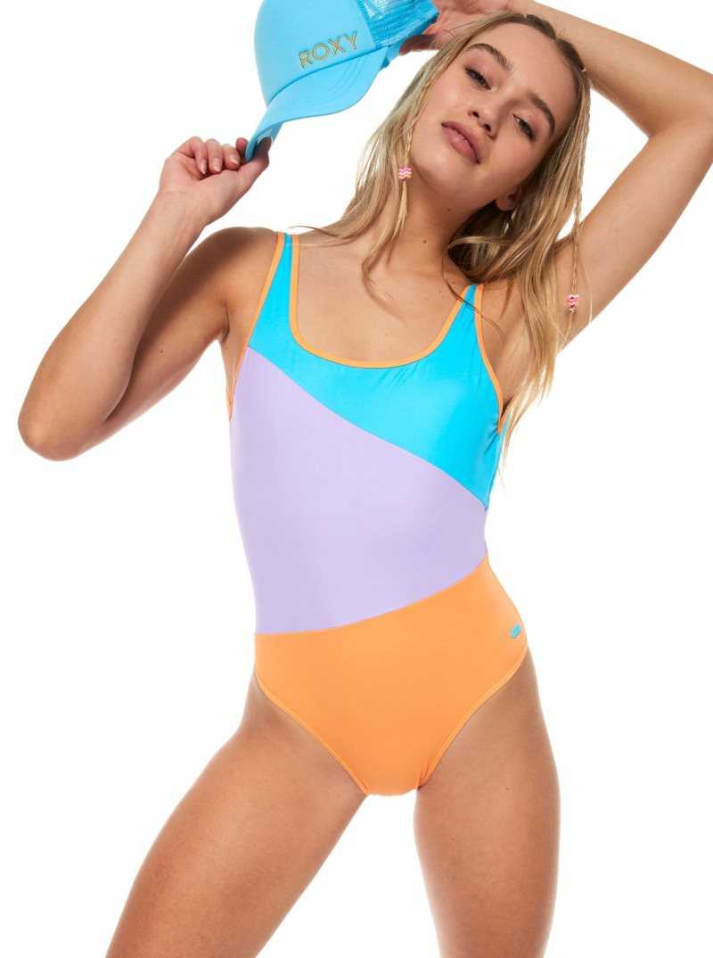 Une pièce Roxy Colorblock Party Swimsuit Femme | 548176KEA