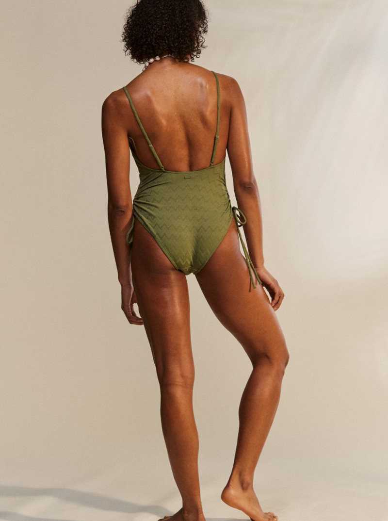 Une pièce Roxy Current Coolness Swimsuit Femme Vert Olive Vert | 729653BPL