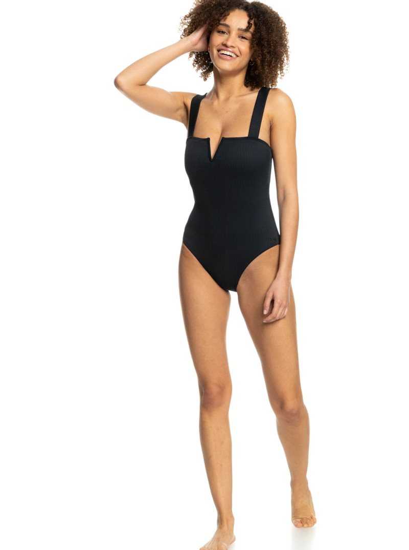 Une pièce Roxy Love The Coco Swimsuit Femme Grise Foncé | 594283FUY