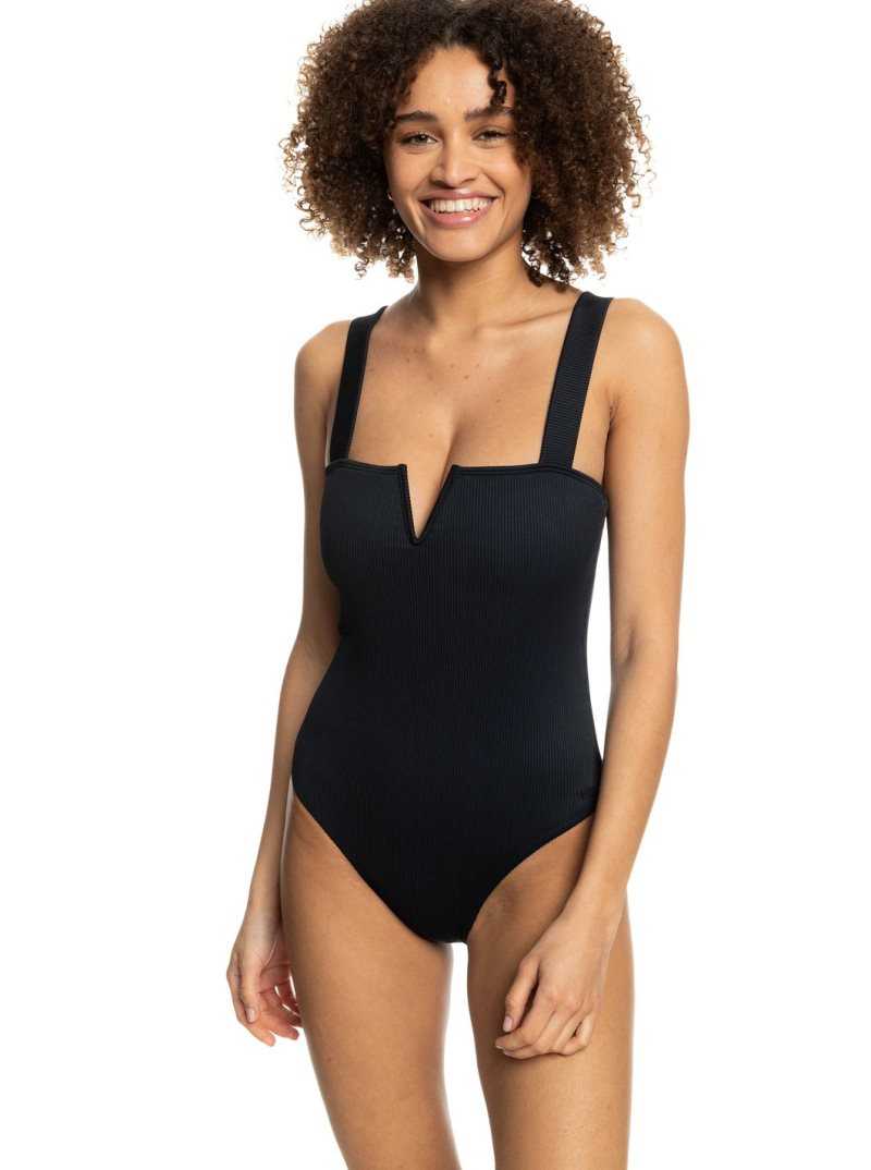 Une pièce Roxy Love The Coco Swimsuit Femme Grise Foncé | 594283FUY