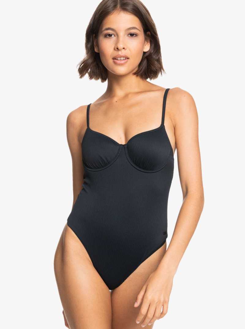 Une pièce Roxy Love The Muse Swimsuit Femme Grise Foncé | 183057ACR