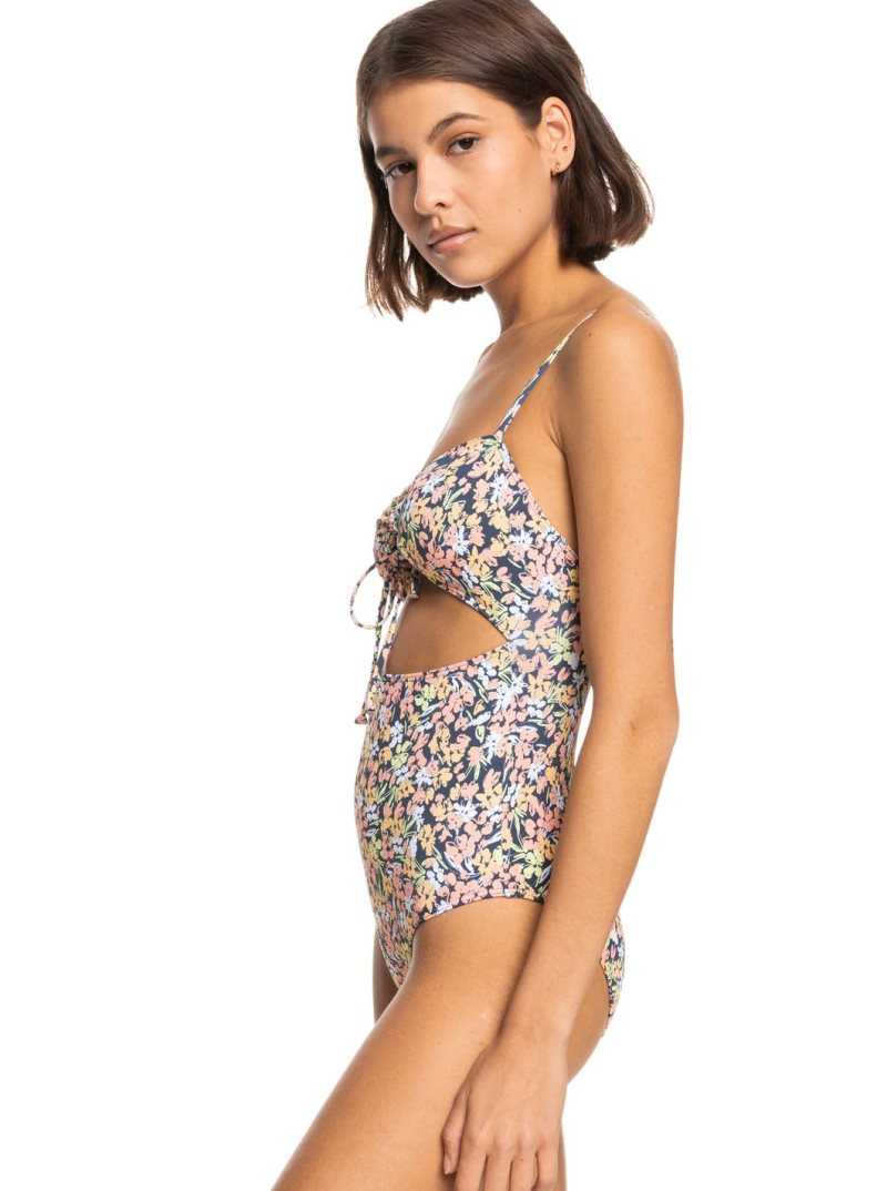 Une pièce Roxy Printed Beach Classics Swimsuit Femme Indigo | 032817WBP