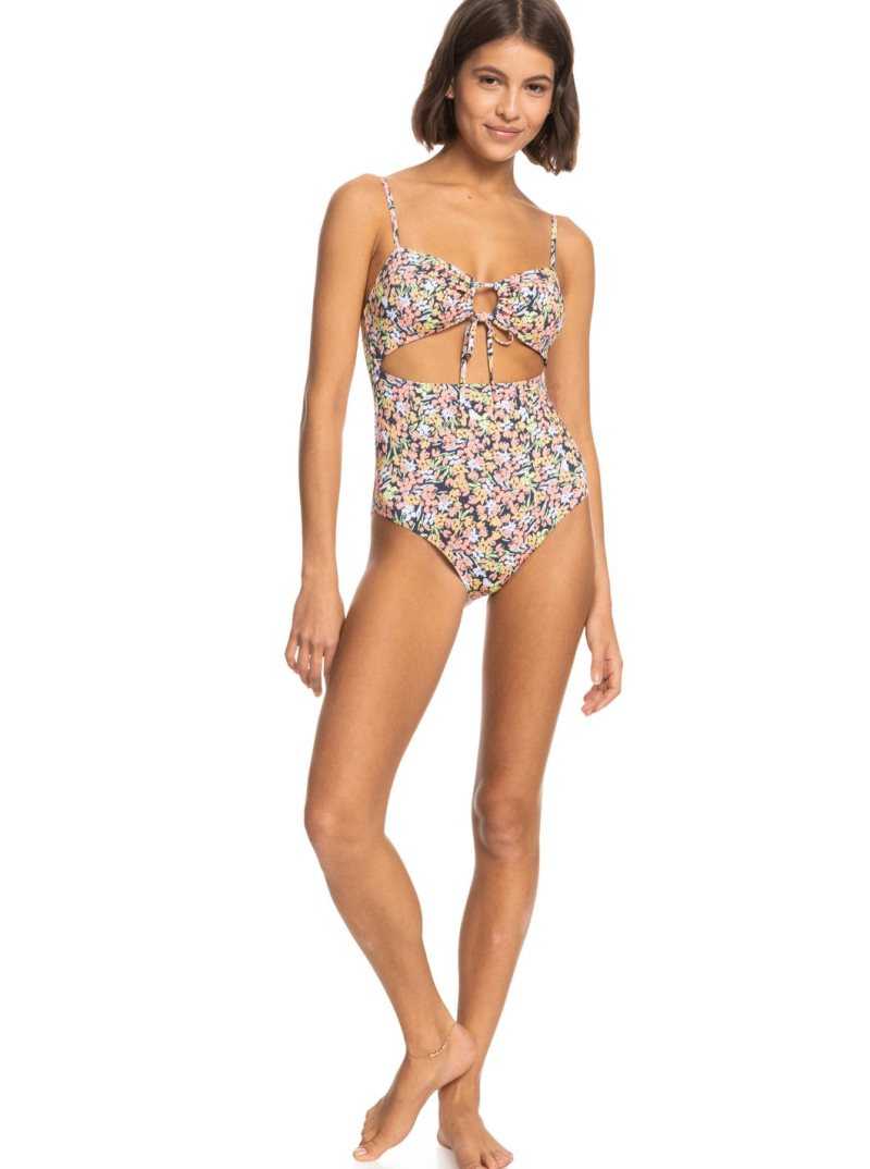 Une pièce Roxy Printed Beach Classics Swimsuit Femme Indigo | 032817WBP