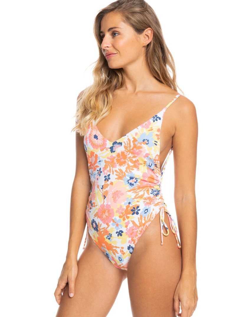 Une pièce Roxy Printed Beach Classics Swimsuit Femme Blanche | 367895EGK