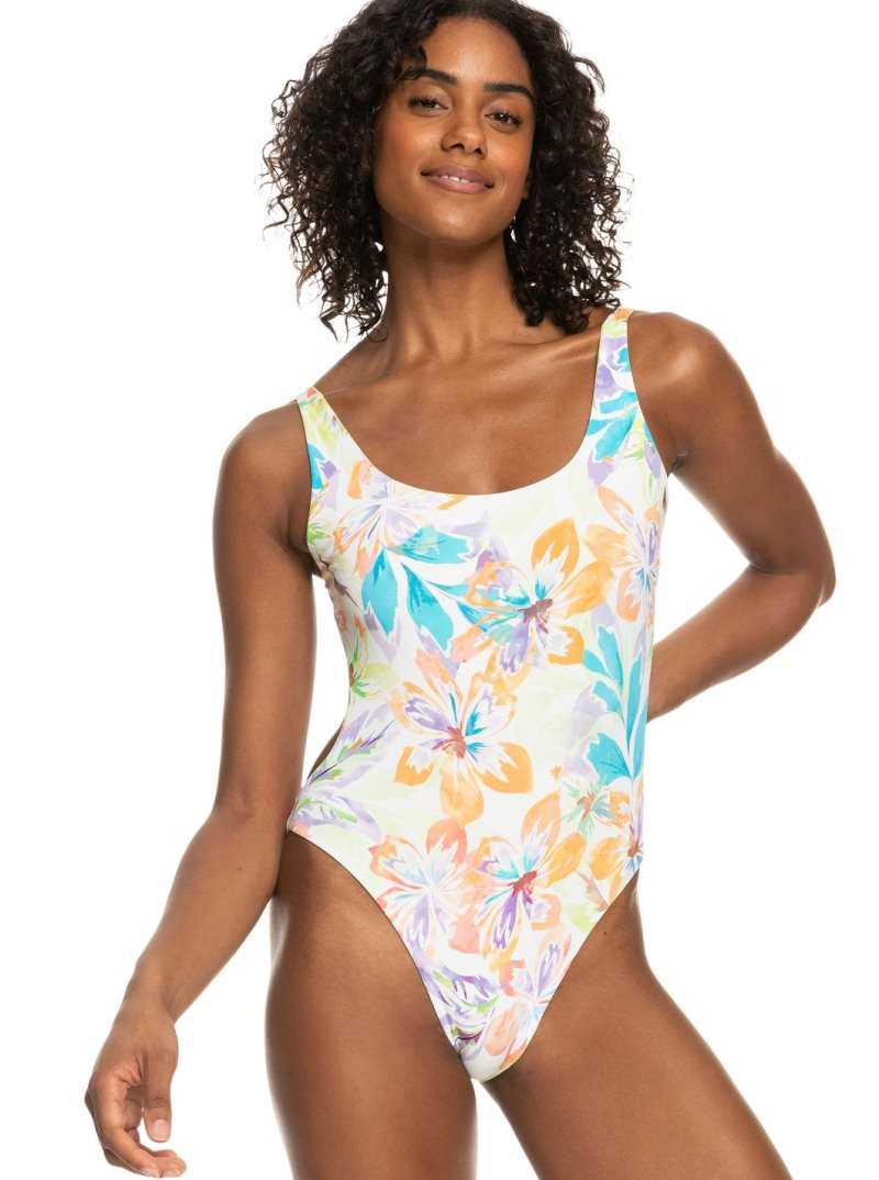Une pièce Roxy Retro Revo Swimsuit Femme Blanche | 194283LTV