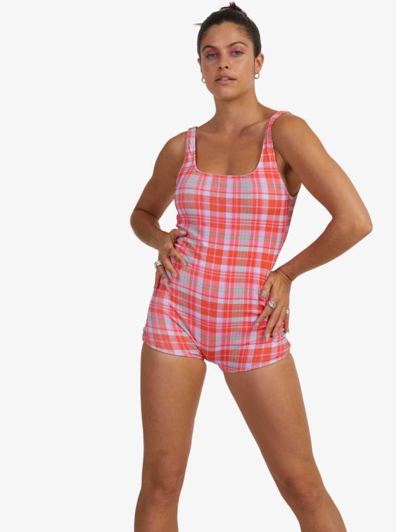 Une pièce Roxy Tartan Times Swimsuit Femme Orange | 704296UAL