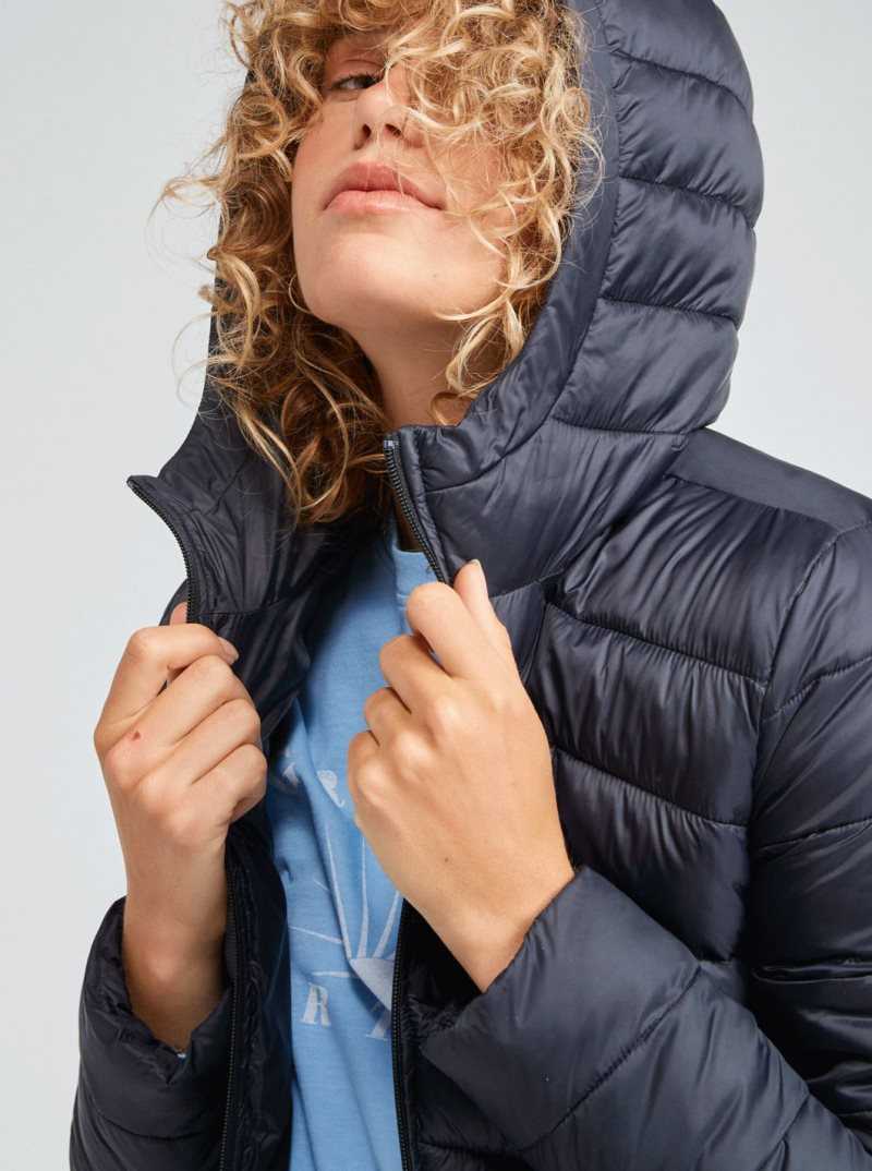 Vestes Roxy Coast Route Encapuchonné Femme Grise Foncé | 720394RHK