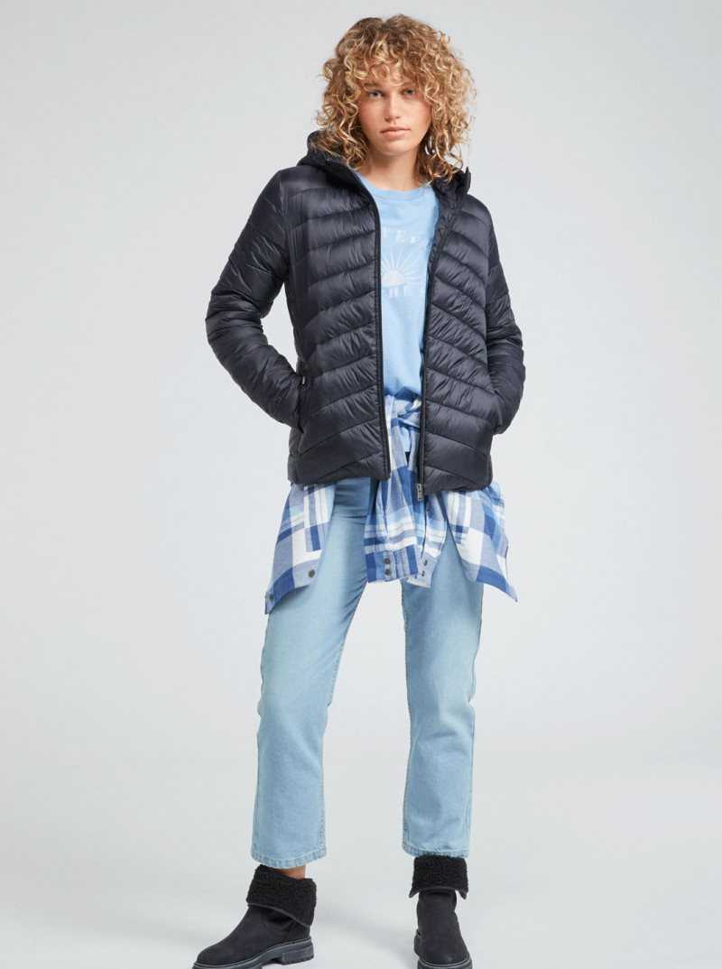 Vestes Roxy Coast Route Encapuchonné Femme Grise Foncé | 720394RHK
