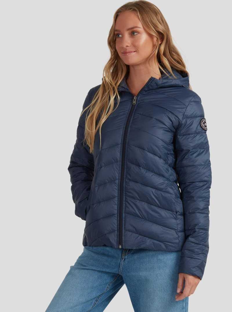 Vestes Roxy Coast Route Encapuchonné Femme Indigo | 741920FER