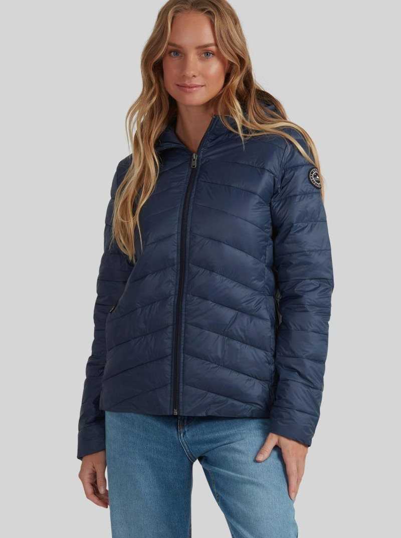 Vestes Roxy Coast Route Encapuchonné Femme Indigo | 741920FER