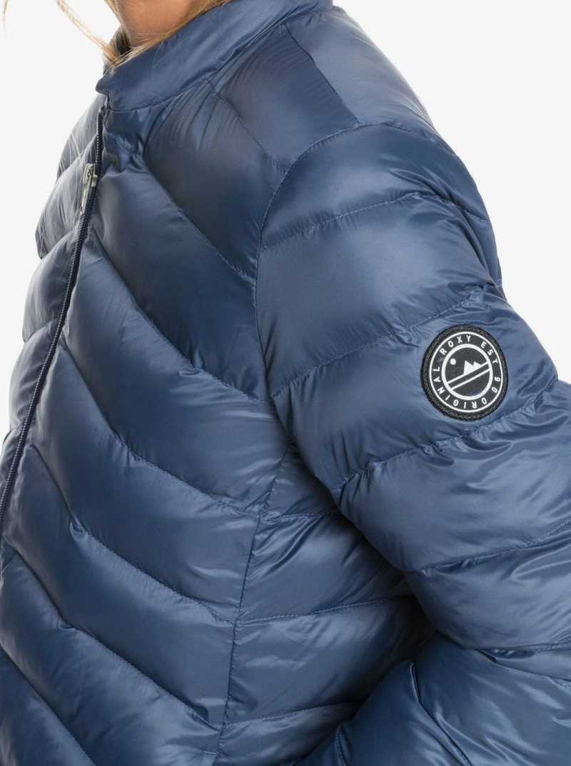 Vestes Roxy Coast Route Puffy Zip Up Femme Indigo | 169437CRW