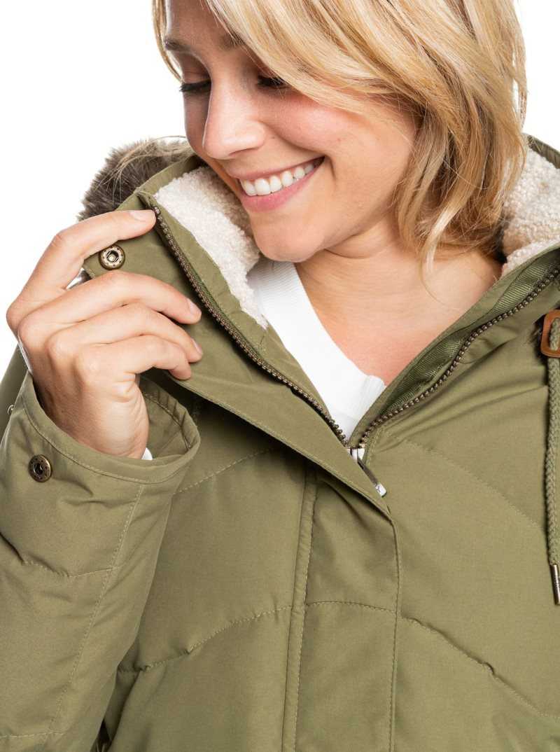 Vestes Roxy Ellie Cold Weather Femme Vert Olive | 205198GDB