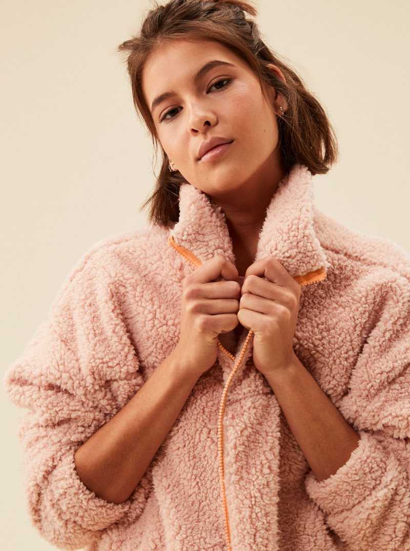 Vestes Roxy Sherpa Sherpa Femme Corail | 185620IZG