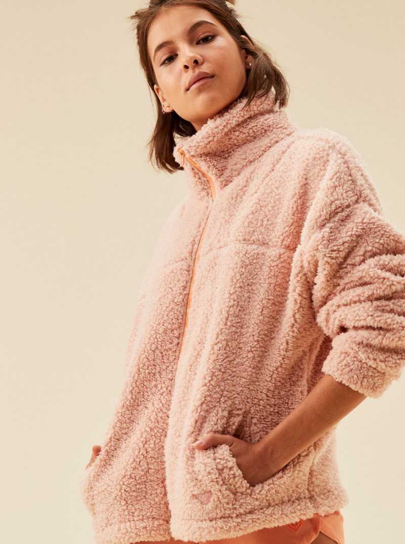 Vestes Roxy Sherpa Sherpa Femme Corail | 185620IZG