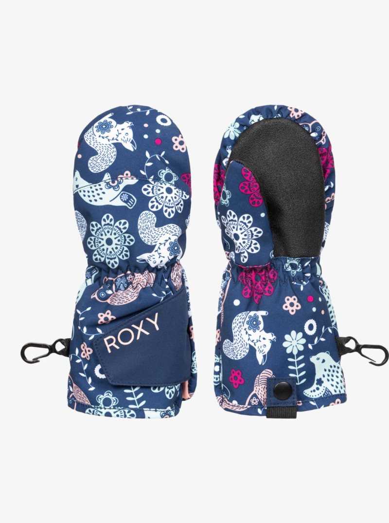 Vestes Snowboard Roxy 2-7 Snows Up Mittens Femme Bleu | 495168QMF