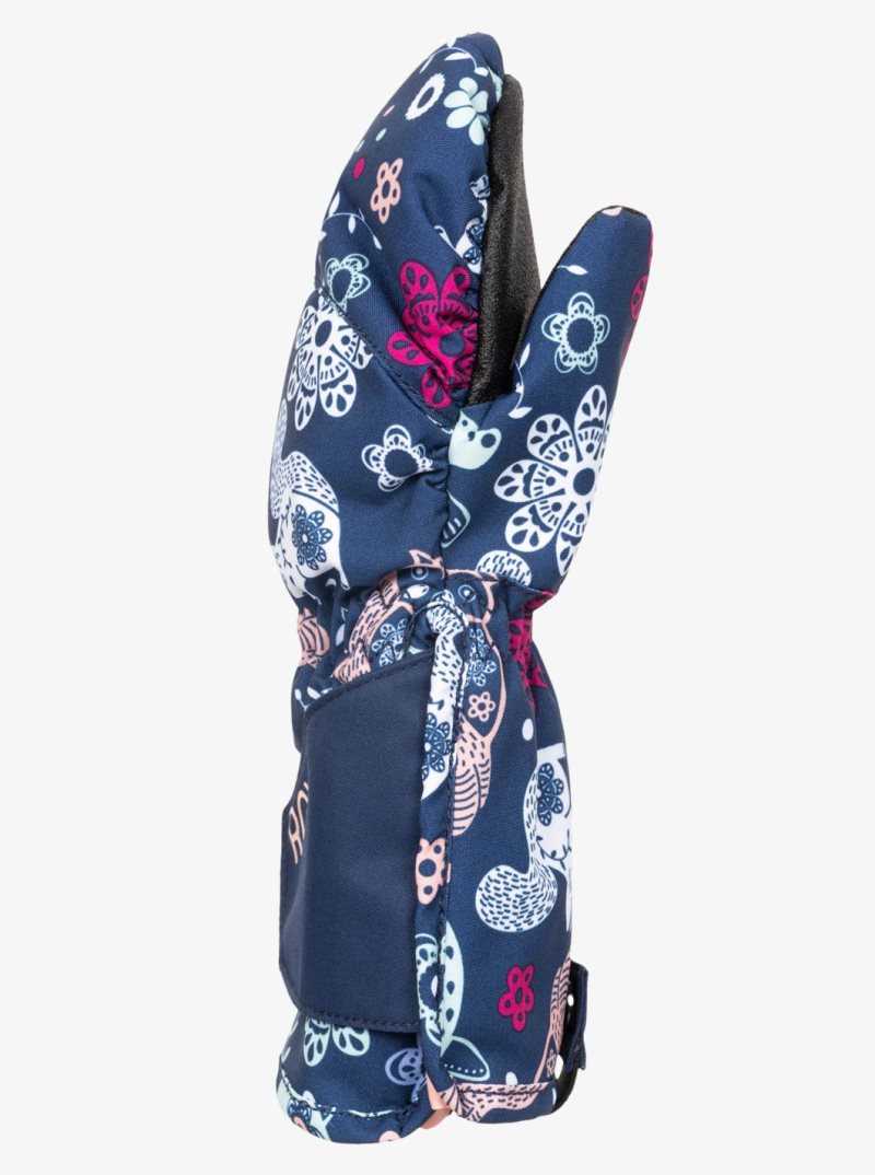 Vestes Snowboard Roxy 2-7 Snows Up Mittens Femme Bleu | 495168QMF