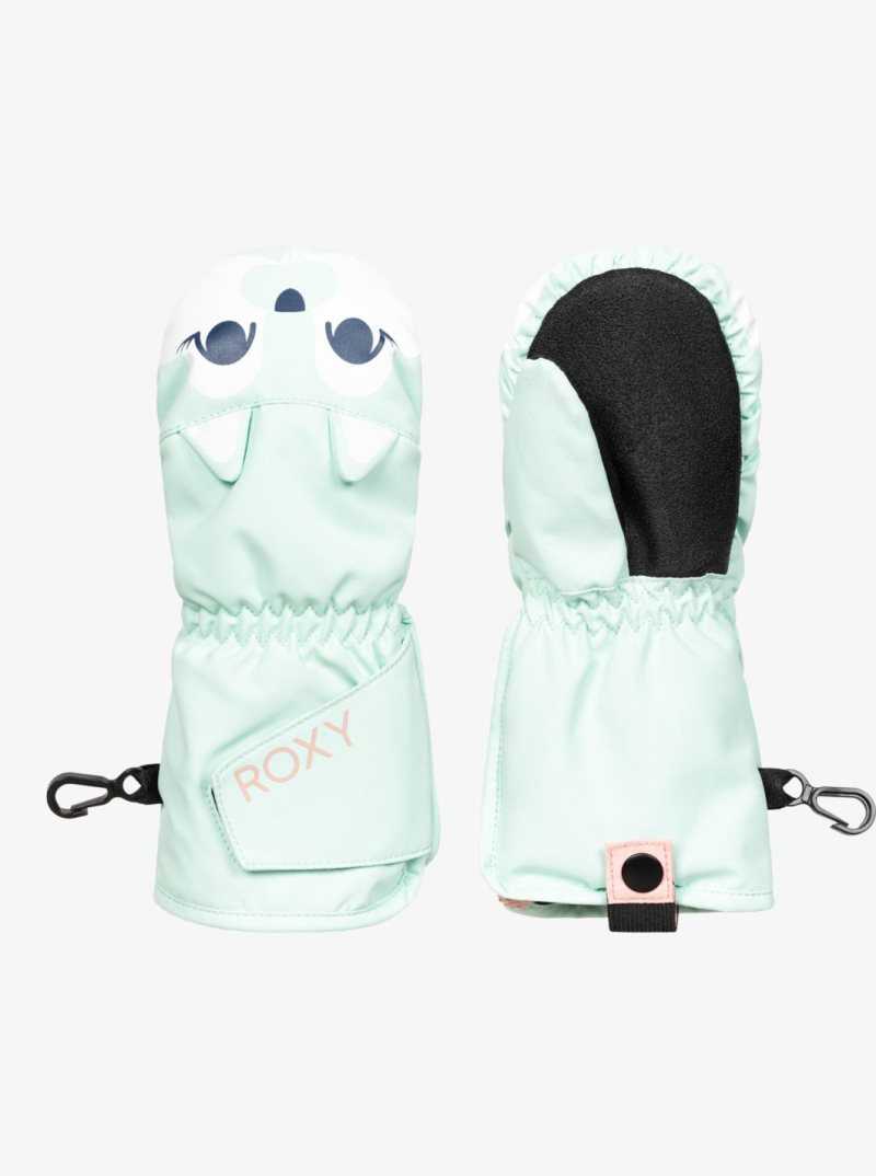 Vestes Snowboard Roxy 2-7 Snows Up Mittens Femme Turquoise Clair | 649538ULB