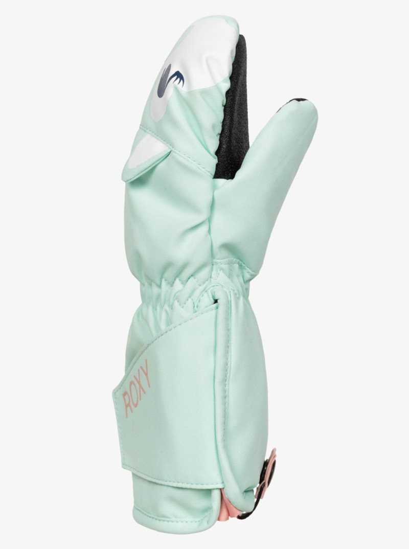 Vestes Snowboard Roxy 2-7 Snows Up Mittens Femme Turquoise Clair | 649538ULB
