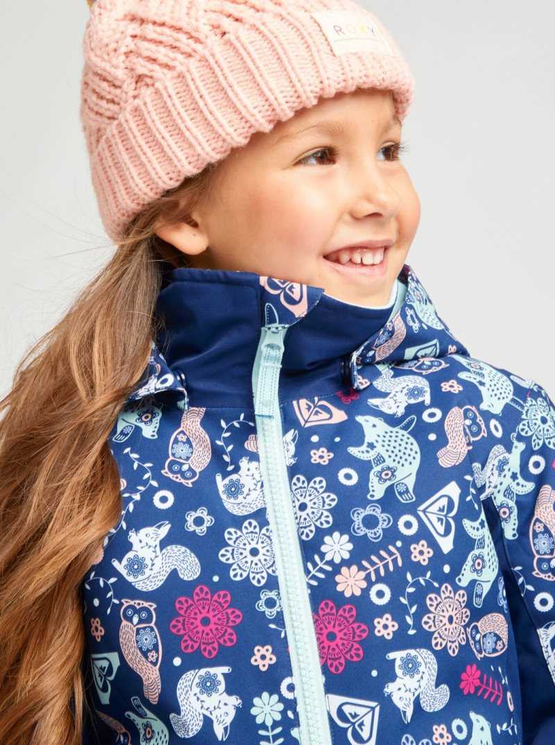 Vestes Snowboard Roxy 2-7 Snowy Tale Insulated Femme Bleu | 860732IWB