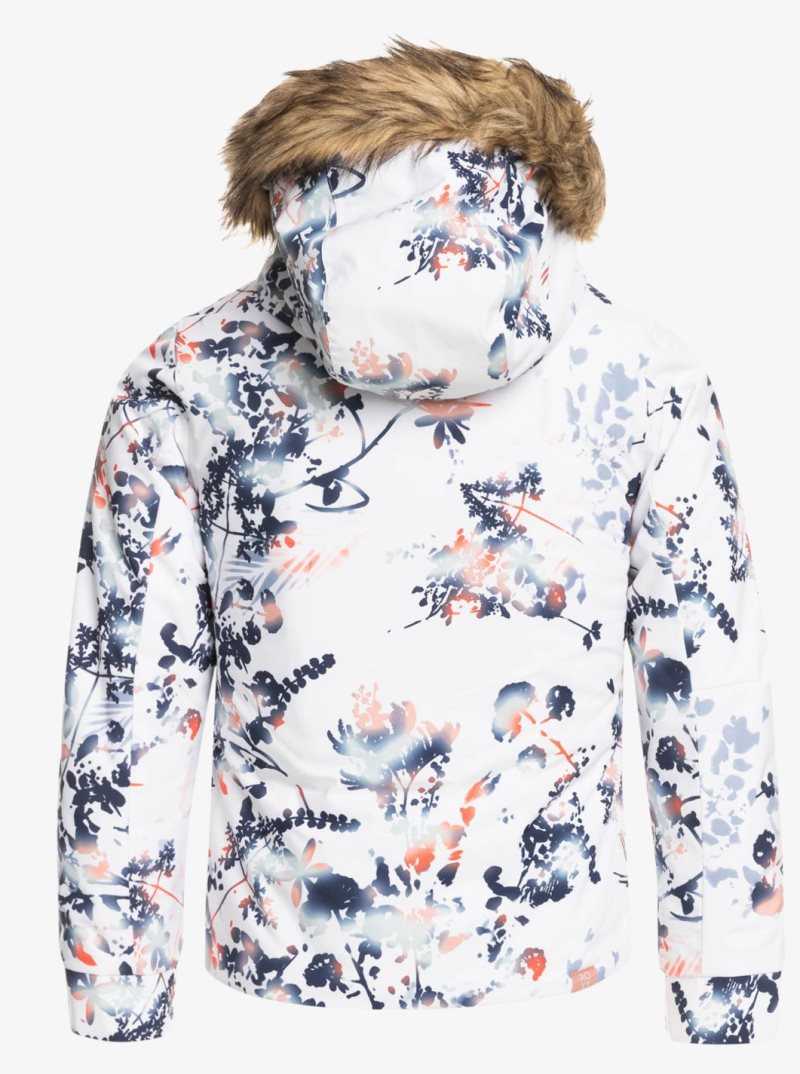 Vestes Snowboard Roxy 4-16 American Pie Insulated Femme Blanche | 043687XCM