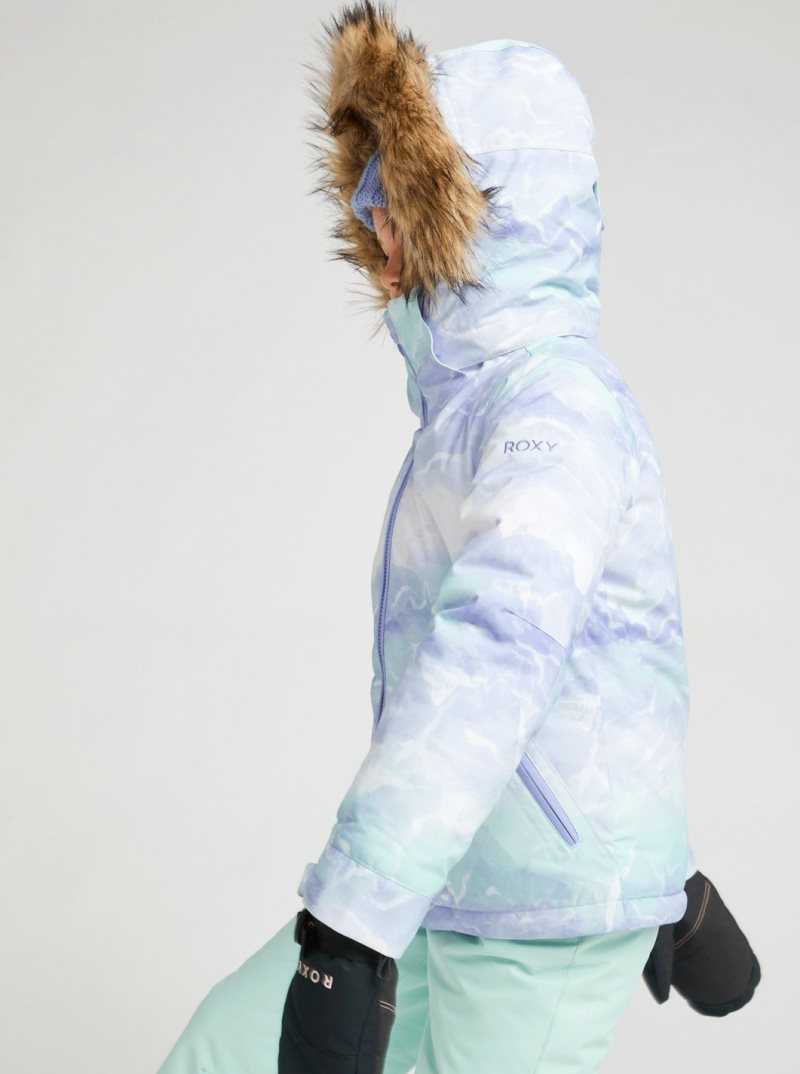 Vestes Snowboard Roxy 4-16 American Pie Insulated Femme Turquoise Clair | 684925NKH
