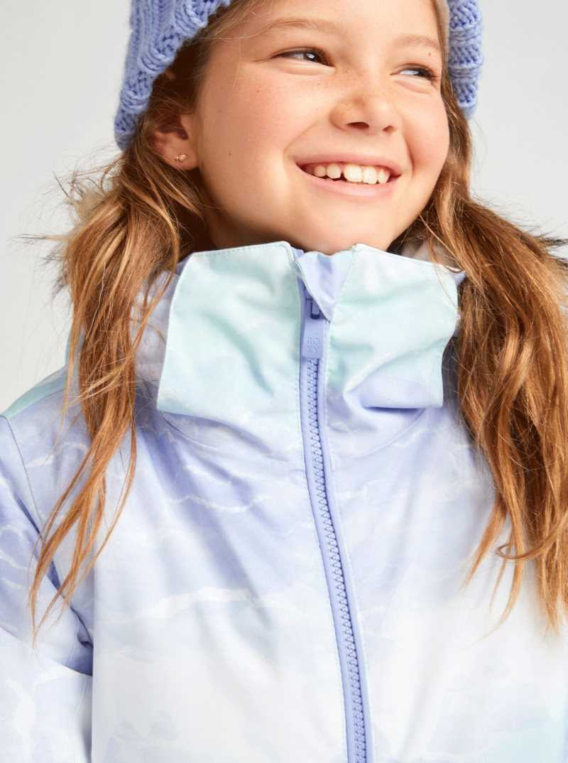 Vestes Snowboard Roxy 4-16 American Pie Insulated Femme Turquoise Clair | 684925NKH