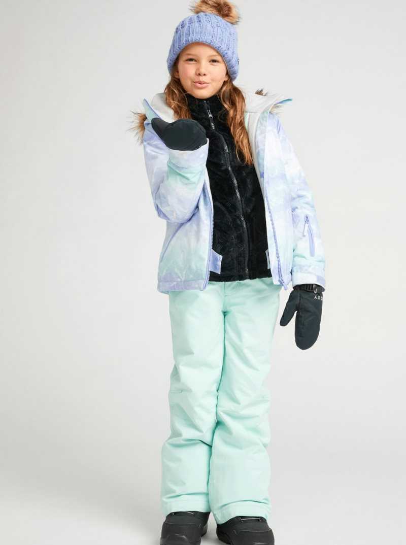 Vestes Snowboard Roxy 4-16 American Pie Insulated Femme Turquoise Clair | 684925NKH